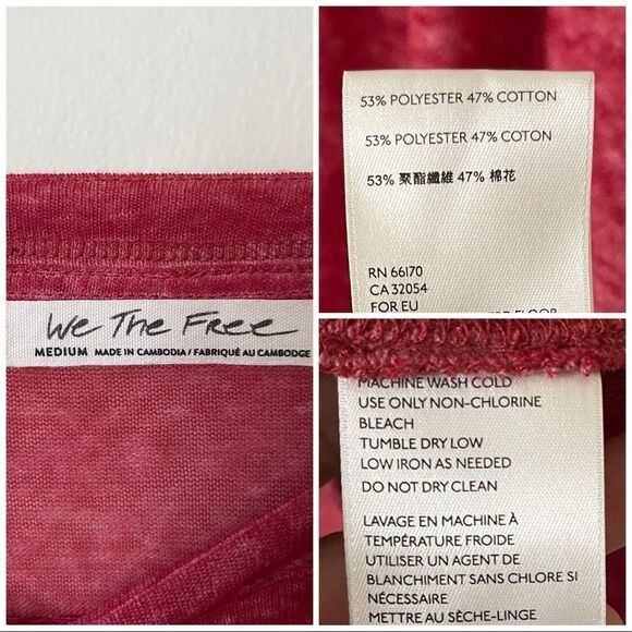 Free People WTF Chill Out Red long sleeve top - Picture 6 of 7